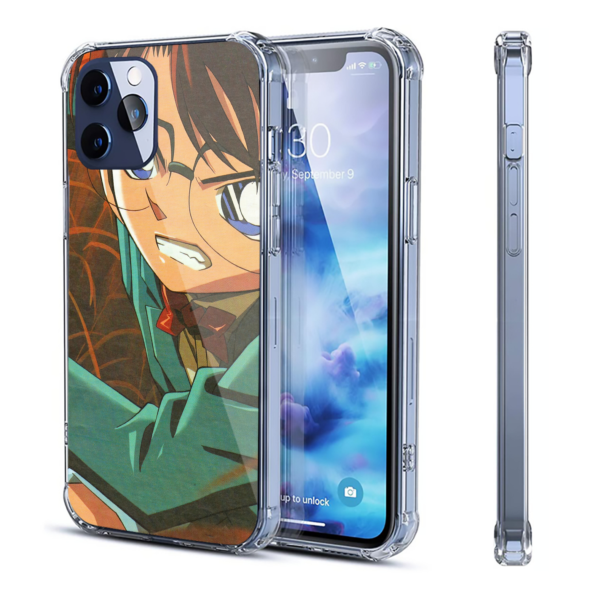 （画像用） 名探偵コナン Detective Conan 【iPhone 12シリーズ対応】透明スマホケース（クリアソフトケース）
